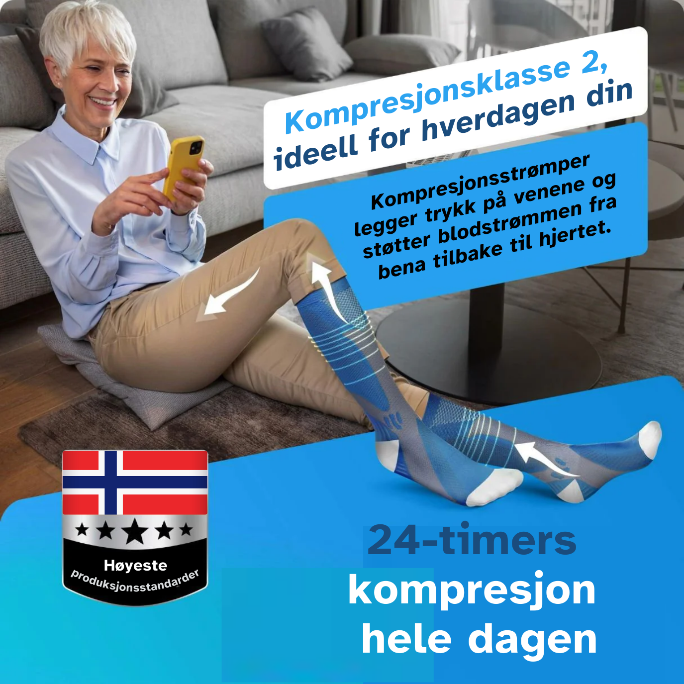 Lumara - Kompresjonsstrømper for smertefrie ben og føtter