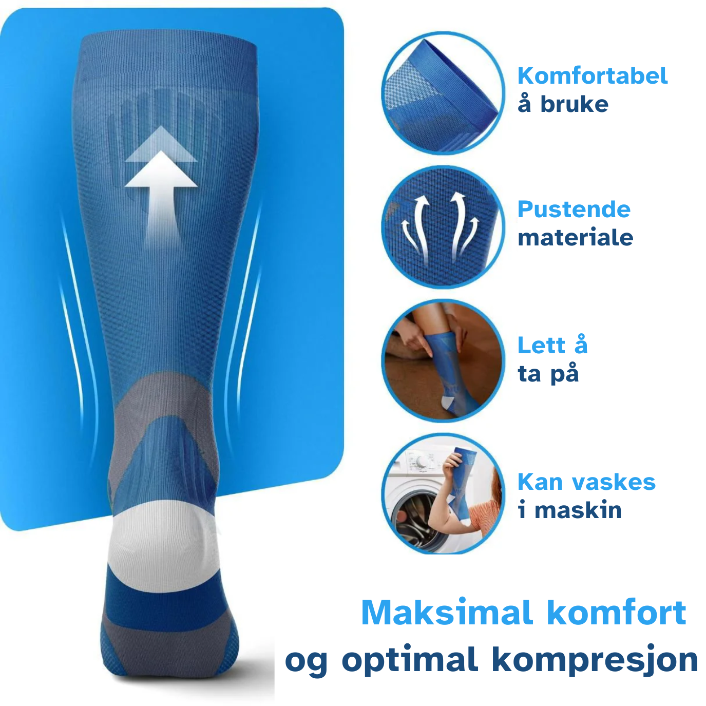 Lumara - Kompresjonsstrømper for smertefrie ben og føtter