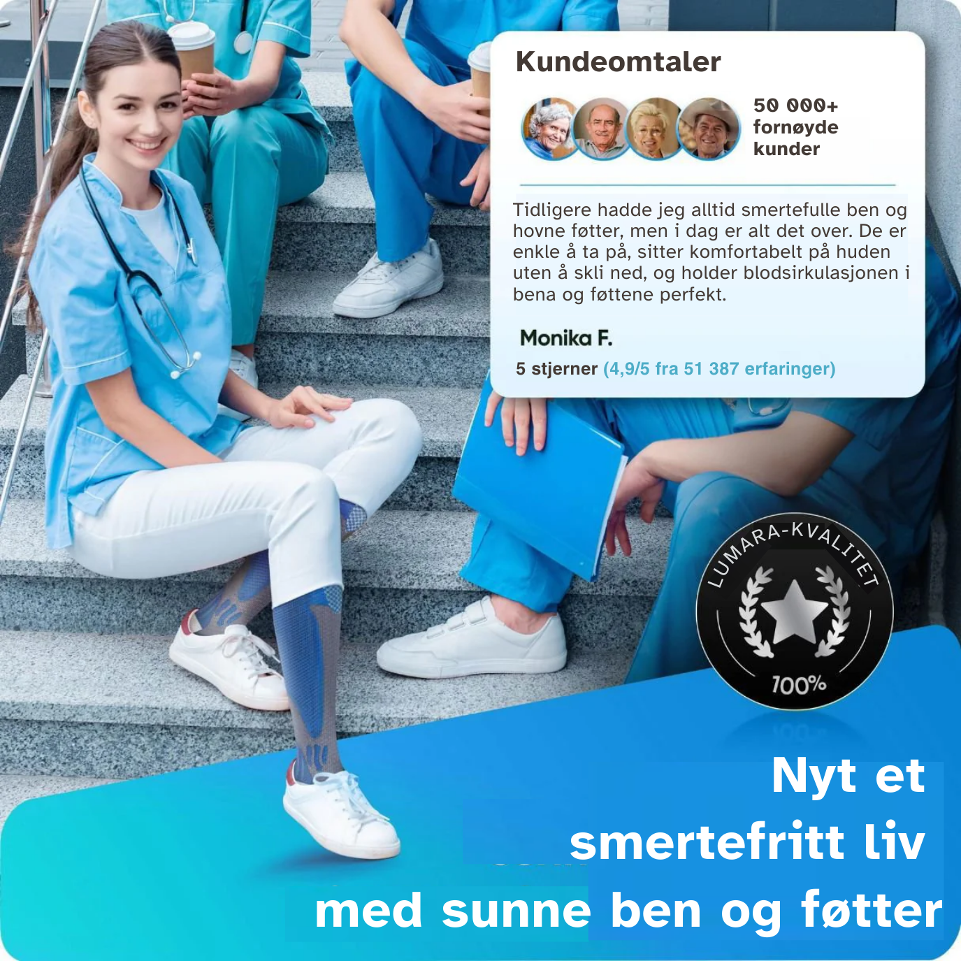 Lumara - Kompresjonsstrømper for smertefrie ben og føtter